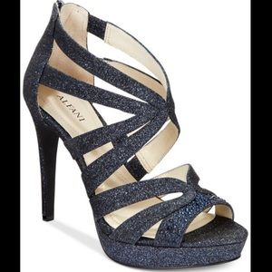 Alfani Navy blue glitter rhinestone heels size 8